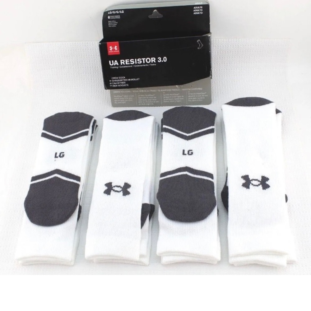 New Under Armour UA resistor 3.0 performance crew Socks - Picture 7 of 9